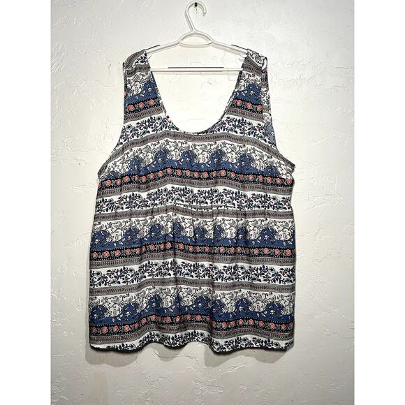 Torrid paisley fair isle printed lightweigh tank top womens 5 boho chic bohemian - Picture 1 of 7